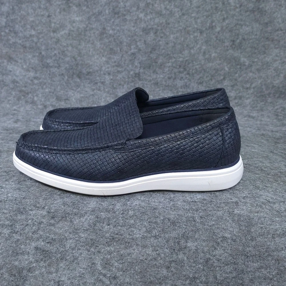 Giorgio Brutini Ren Navy Woven Loafers Mens 11 M Memory Foam Slip On Shoes